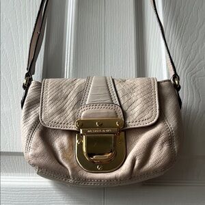 Michael Kors Cream Crossbody Bag with Gold Hardware